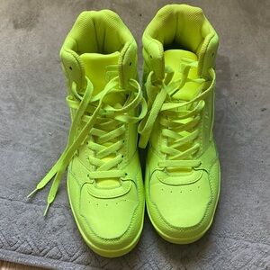 Fila Neon Green High-Top Sneakers